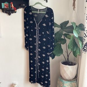 Free People embroidered midi dress